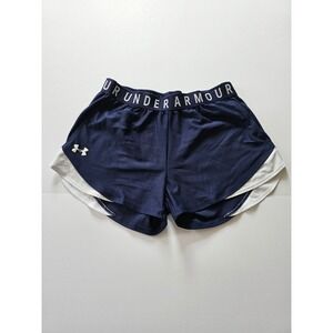 Under Armour Athletic Shorts Womens Small Navy Blue HeatGear Training Running